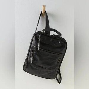 Free People East End Black Leather Backpack NWT